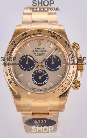 Rolex Daytona 126508 Yellow Gold FREE SPRUNG MVMT Super Clone Watch 