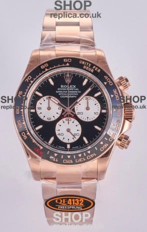 Rolex Daytona 126525 Le Mans Rose Gold FREE SPRUNG MVMT Super Clone Watch 