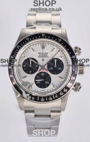 Rolex Daytona Paul Newman Steel Dial Custom Modded 4130 Mvnt Swiss Replica