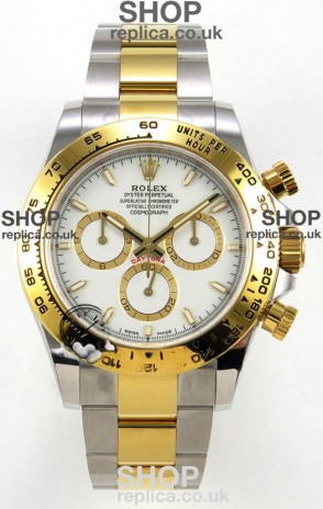 Rolex Daytona 126503 Two Tone White Dial FREE SPRUNG MVMT Super Clone Watch 