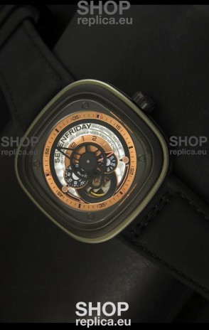 SevenFriday P-32 Black and Grey with Original Miyota 82S7 Movement - 1:1 Mirror Quality