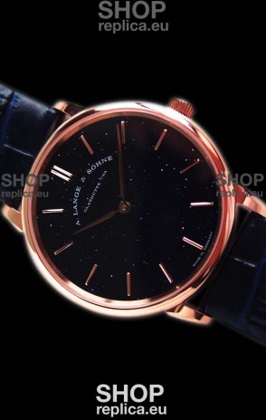 A.Lange Sohne Saxonia Thin Pink Gold Swiss Replica Watch 