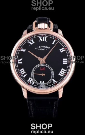 Chopard Louis-Ulysse The Tribute Rose Gold Black Dial Swiss Watch