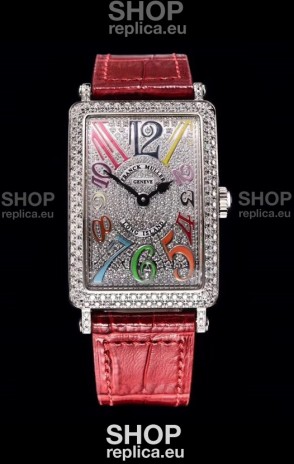 Franck Muller Long Island Color Dreams Ladies Swiss Watch in Pink Strap