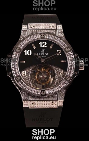 Hublot Tourbillon Solo Bang Sapphires Stainless Steel Swiss Watch