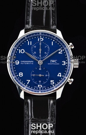 IWC Portuguese Chronograph Blue Dial 1:1 Mirror Swiss Watch 