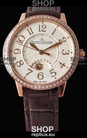 Jaeger-LeCoultre Rendez-Vous Rose Gold Night & Day Medium 1:1 Mirror Swiss Watch 