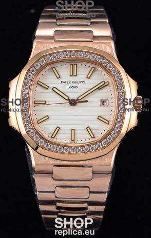Patek Philippe Nautilus 5711/1R 1:1 Mirror Watch - Rounded Diamonds Bezel