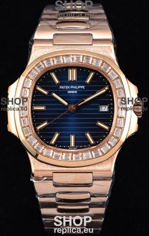 Patek Philippe Nautilus 5711/1R 1:1 Mirror Watch - Baguette Diamonds Bezel