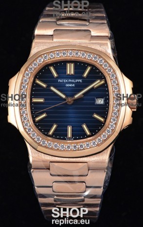 Patek Philippe Nautilus 5711/1R 1:1 Mirror Watch - Rounded Diamonds Bezel