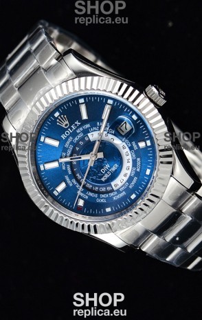 Rolex SkyDweller Swiss Watch in Steel Case - DIW Edition Blue Dial 