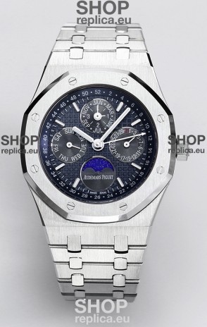 Audemars Piguet Royal Oak Perpetual Calendar Swiss Replica 904L Steel - Navy Blue Dial 
