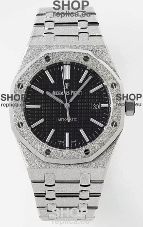 Audemars Piguet Royal Oak 15410BC 41MM Black Dial 904L Steel CALIBRE 3120 Movement 1:1 Mirror Replica