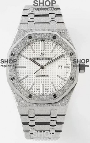 Audemars Piguet Royal Oak 15410BC 41MM White Dial 904L Steel CALIBRE 3120 Movement 1:1 Mirror Replica