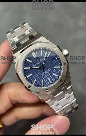 Audemars Piguet Royal Oak 37MM Blue Dial 904L Steel Watch in 3120 Movement - 1:1 Mirror Replica