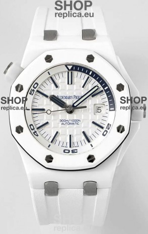 Audemars Piguet Royal Oak Offshore Ceramic 1:1 Ultimate Swiss Replica Watch White Dial Cal.3102 Movement