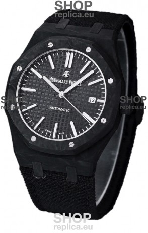 Audemars Piguet Royal Oak Ref.15400 Forged Carbon Casing Watch Black Dial in 1:1 Mirror Replica