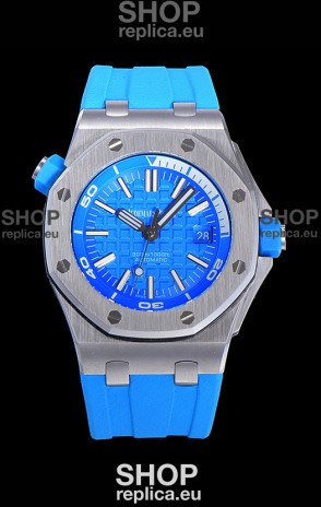 Audemars Piguet Royal Oak Diver Swiss Replica Watch Light Blue Dial 1:1 Quality 3120 Movement 904L Steel 