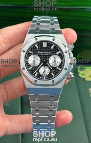 Audemars Piguet Royal Oak Chronograph Black Dial Steel Strap Swiss Replica Watch