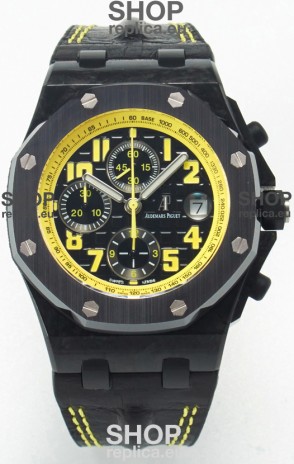 Audemars Piguet Royal Oak Offshore Bumble Bee Chronograph 1:1 Super Clone Replica Watch - Forged Carbon