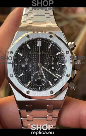 Audemars Piguet Royal Oak Chronograph 1:1 Mirror Replica - 904L Steel in Black Dial 41MM