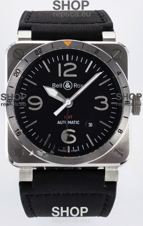 Bell & Ross BR03-93 GMT Edition Black Dial 1:1 Mirror Replica Watch 