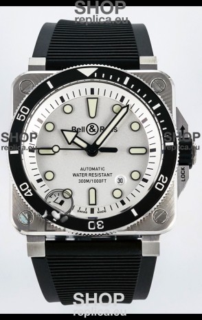 Bell & Ross BR03-92 Diver Stainless Steel - White Dial Swiss Replica Watch 1:1 Mirror Replica