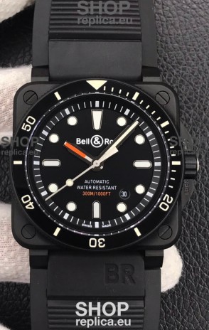 Bell & Ross BR03-92 Diver DLC Coated Black Dial Swiss Replica Watch 1:1 Mirror Replica