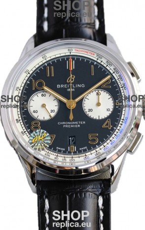 Breitling Premier B01 Chronograph 42 Edition Steel Casing Blue Dial - 1:1 Mirror Replica Watch