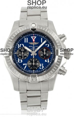 Breitling Avenger B01 Chronograph 45 Stainless Steel Blue Dial 1:1 Mirror Swiss Replica Watch 