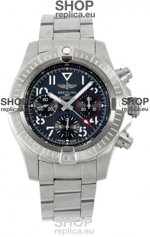 Breitling Avenger B01 Chronograph 45 Stainless Steel Black Dial 1:1 Mirror Swiss Replica Watch 