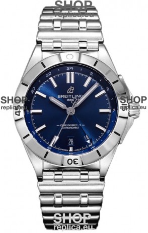 Breitling Chronomat Automatic GMT 40 Dark Blue Dial 1:1 Mirror Swiss Replica Watch 