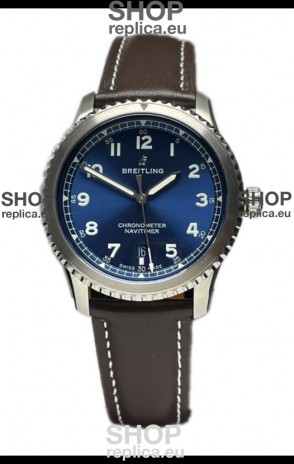 Breitling Navitimer Aviator 8 Automatic 41 Blue Dial 1:1 Mirror Swiss Replica Watch 