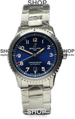 Breitling Navitimer Aviator 8 Automatic 41 Blue Dial Steel Strap 1:1 Mirror Swiss Replica Watch 
