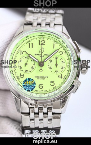 Breitling Premier B01 Chronograph 42 Edition Steel Casing Green Dial - 1:1 Mirror Replica Watch
