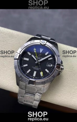 Breitling Avenger GMT Automatic 44 Swiss 1:1 Super Clone Replica Watch - Black Dial 