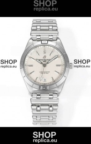 Breitling Chronomat 36MM Stainless Steel Casing 1:1 Mirror Replica Watch White Dial