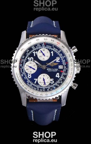 Breitling Navitimer Chronograph 41MM Swiss Replica Watch Blue Dial in 904L Steel Casing