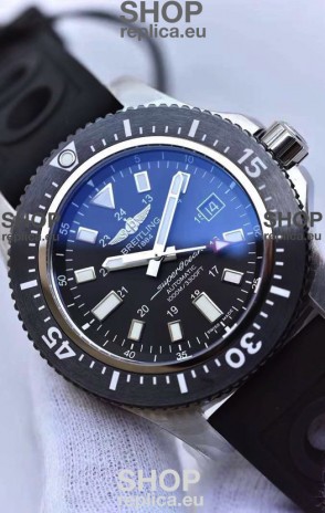 Breitling SuperOcean 44 Special Steel - Mariner Blue Swiss Replica Watch with Rubber Strap