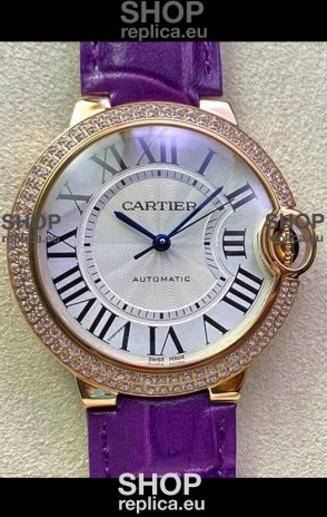 Ballon De Cartier Swiss Automatic 1:1 Mirror Quality 36MM in Rose gold Casing