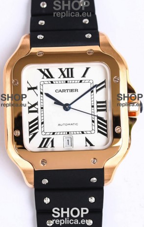 Santos De Cartier Rose Gold Casing 1:1 Mirror Swiss Replica Watch 40MM