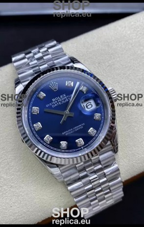 Rolex Datejust 126234 36MM Swiss Replica in 904L Steel in Blue Dial 1:1 Mirror Replica