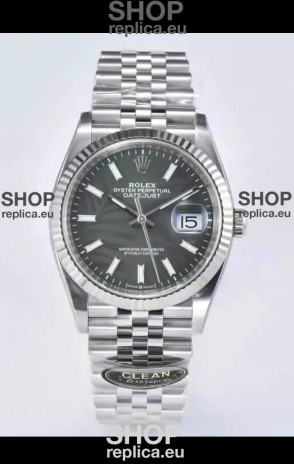 Rolex Datejust 126234 36MM Swiss Replica in 904L Steel in Grey Dial 1:1 Mirror Replica