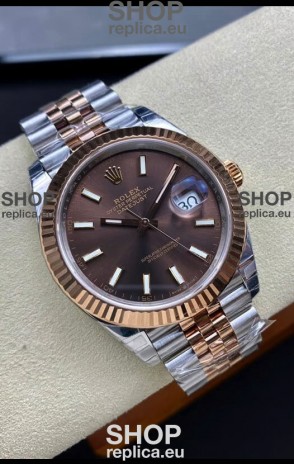Rolex Datejust 126331 41MM ETA 3235 Swiss 1:1 Mirror Replica Watch in Rose Gold 904L Steel - 1:1 Mirror