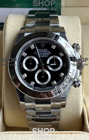 Rolex Cosmograph Daytona 116509 Black Dial Cal.4130 Movement - 904L Steel Watch