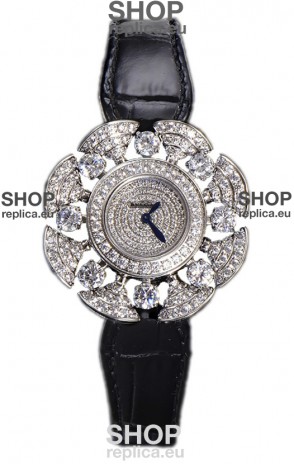 Bvlgari Divas's Dream Edition Watch in Steel Casing - Diamonds Paved Dial Swiss Replica