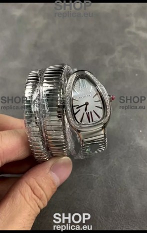 Bvlgari Serpenti Tubogas Double Spiral Stainless Steel Super Clone Replica Watch
