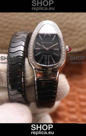 Bvlgari Serpenti Edition Black Ceramic Replica Watch in 1:1 Mirror Quality 