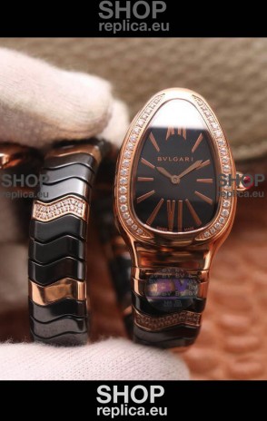 Bvlgari Serpenti Edition Black Ceramic Replica Watch in 1:1 Mirror Quality 