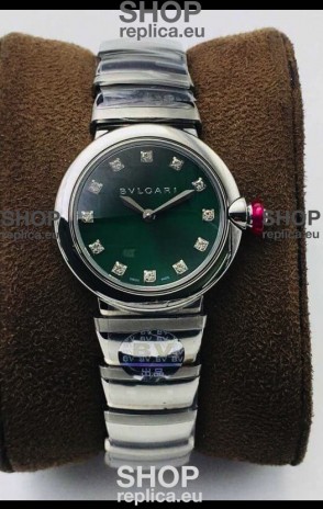Bvlgari LVCEA Edition Watch in Stainless Steel Green Dial - 1:1 Mirror Replica